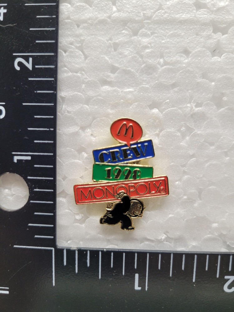 McDonald's LAPEL HAT CREW PIN 1998 MONOPOLY