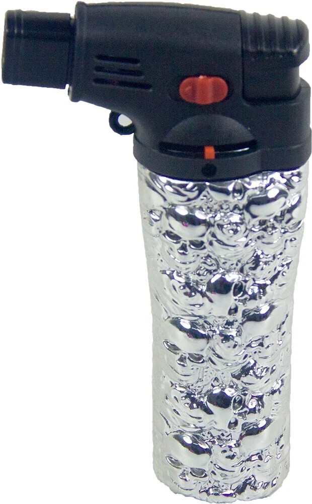 5 Pack 4.3" Refillable Glitter Torch Lighter Jet Flame for BBQ, Kitchen, Crafts
