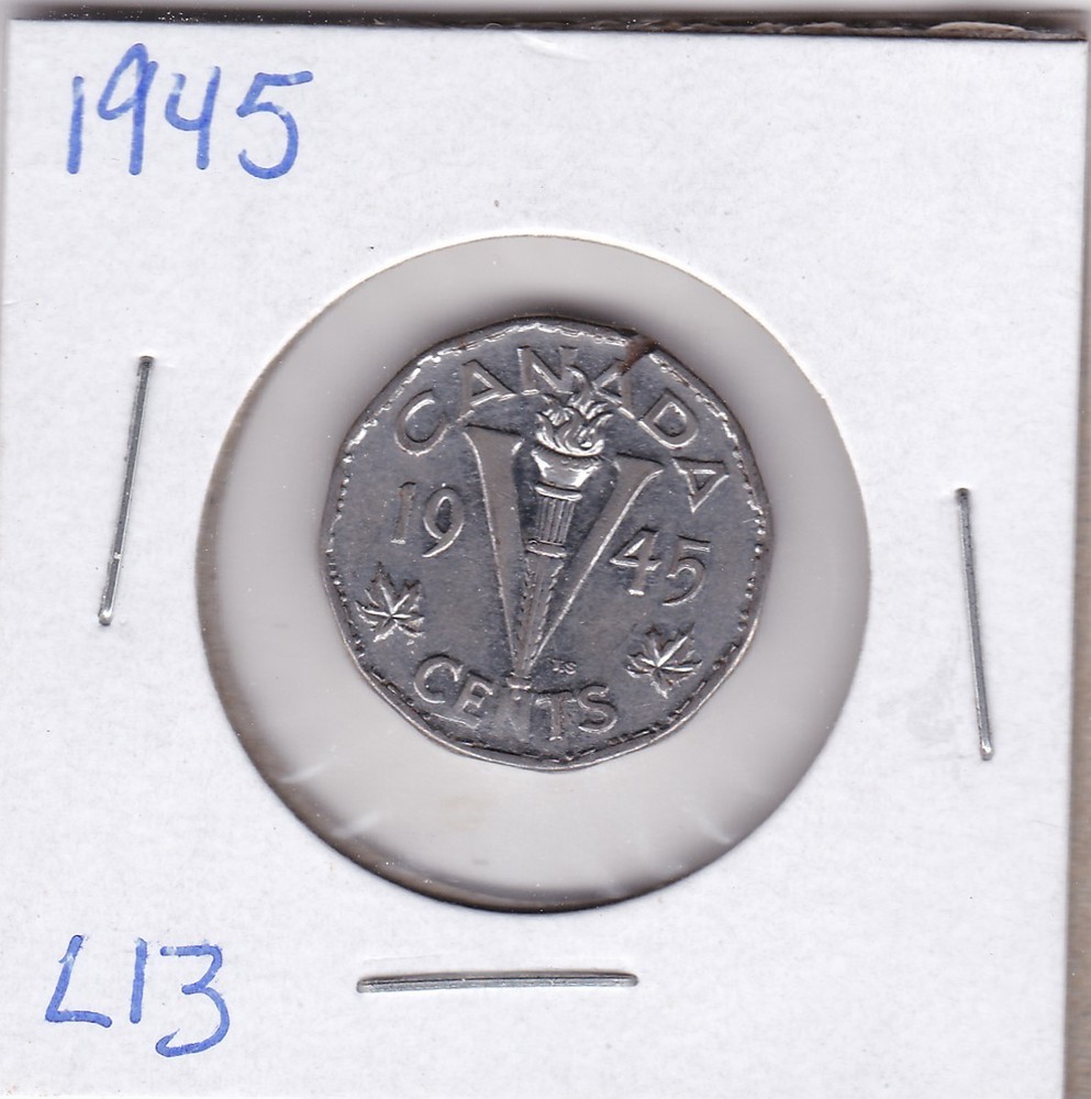 1945 Canada 5 Cents L13