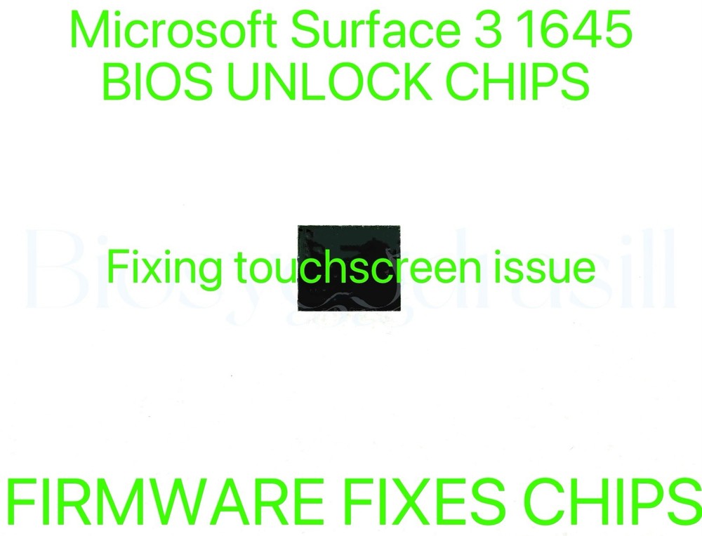 Microsoft Surface 3 1645 10.8 inch, ADMIN NO PASSWORD FIRMWARE FIXES BIOS CHIP