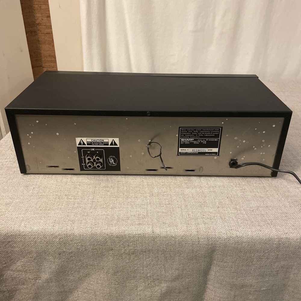 SHARP RT-W500 Stereo Double Cassette Deck Functional READ