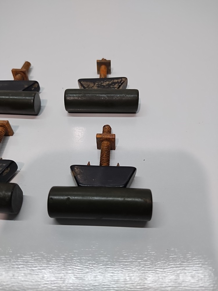 green bakelite door handles or drawer pulls