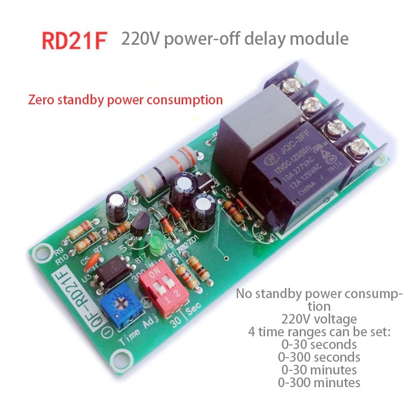 AC100V-220V Adjustable Timer Control Relay Turn Off Delay1582