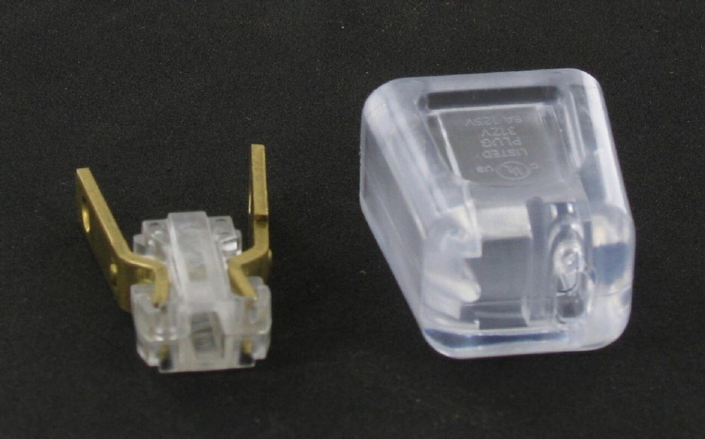 CLEAR Quick-connect Plug Polarized for SPT-1 wire LAMP PART