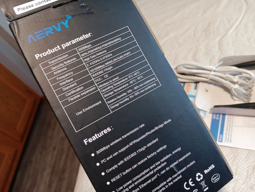 New (Black) CF-WR302S 300Mbps WiFi Range Extender - High Speed