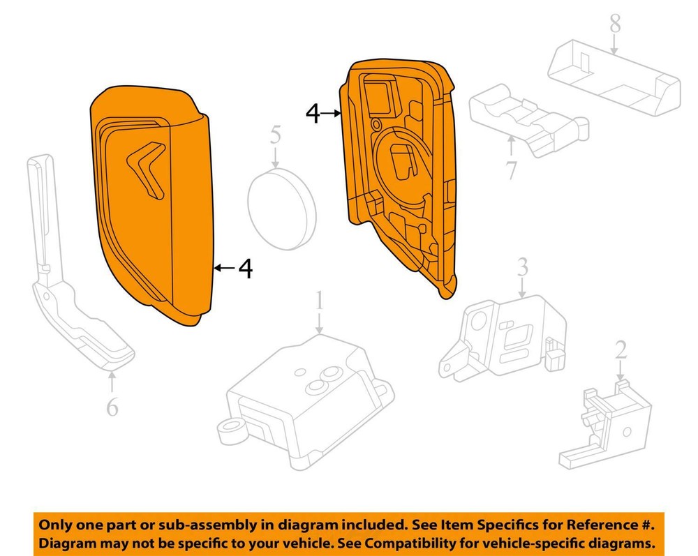 GM OEM 20-24 Corvette Electrical Keyless Entry Components-Transmitter 13554500