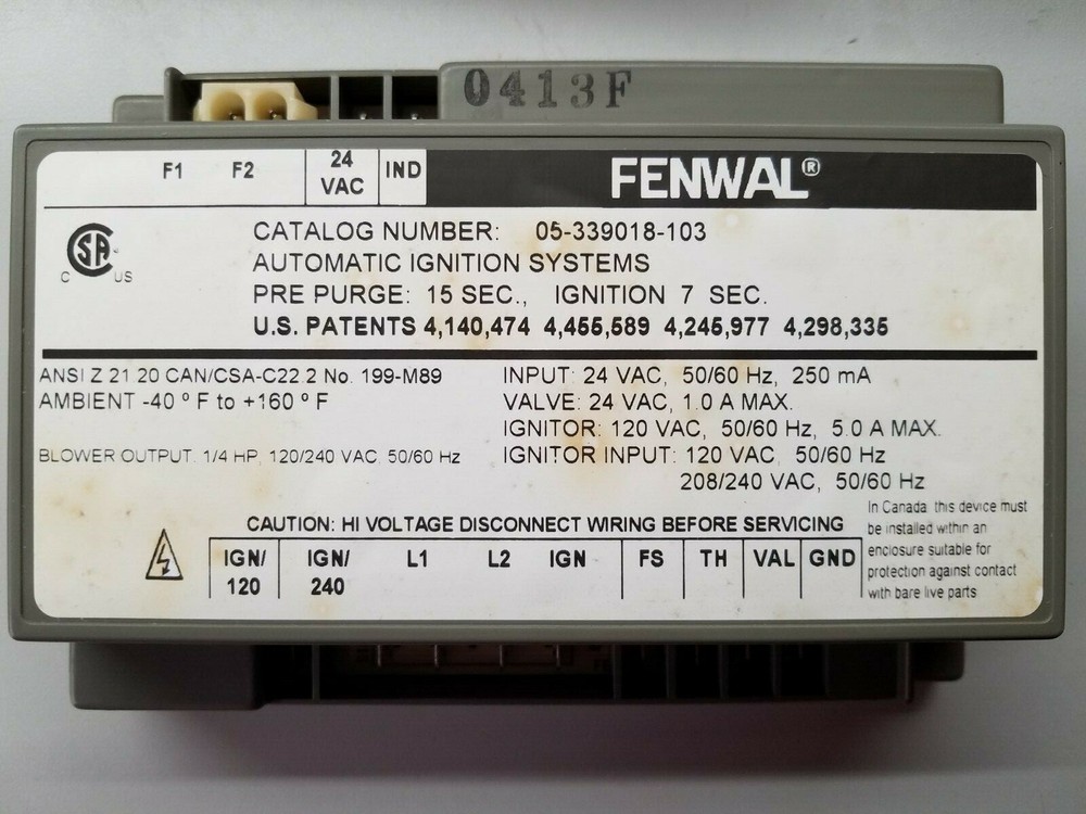 FENWAL 05-339018-103 Automatic Ignition Systems Control Module