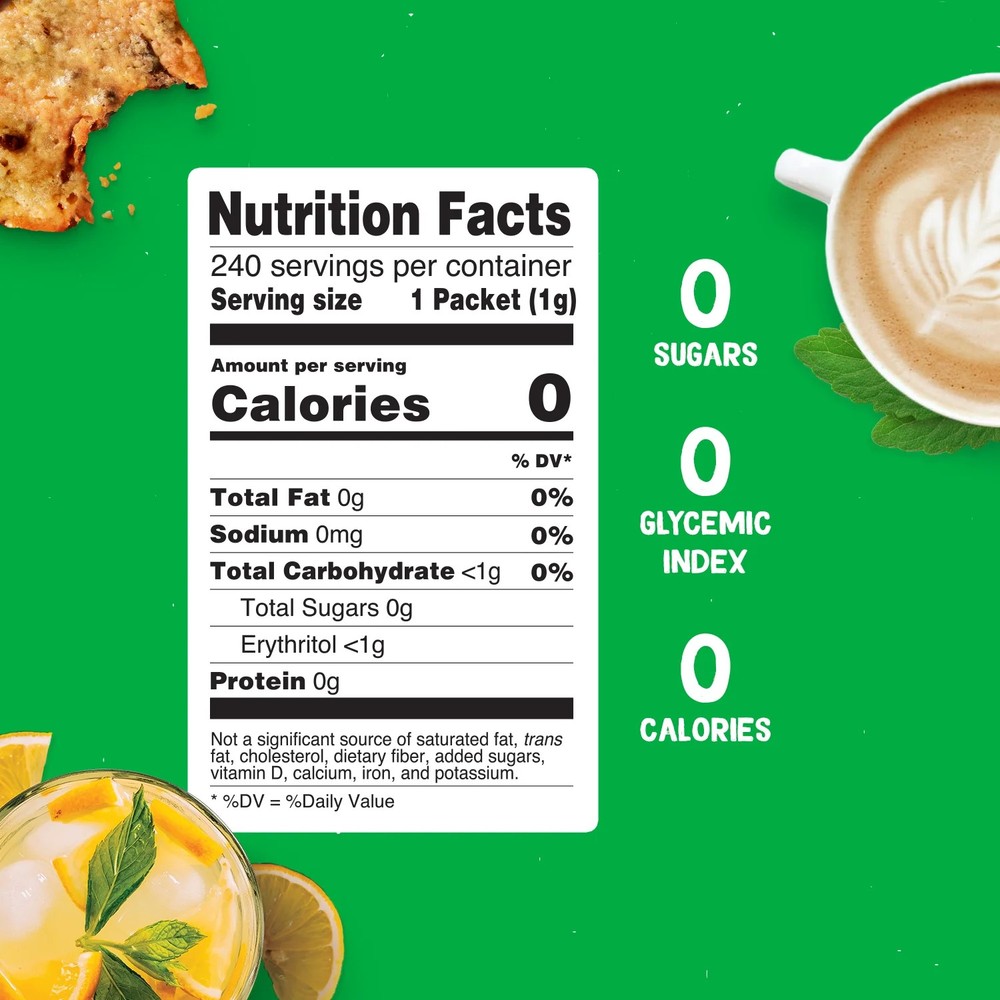 Pyure Organic Stevia Sweetener Packets 240 Count