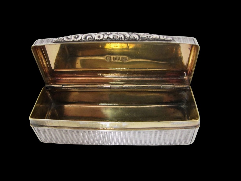 George III silver rectangular snuff box ‘Lucifers' John Shaw Birmingham 1819