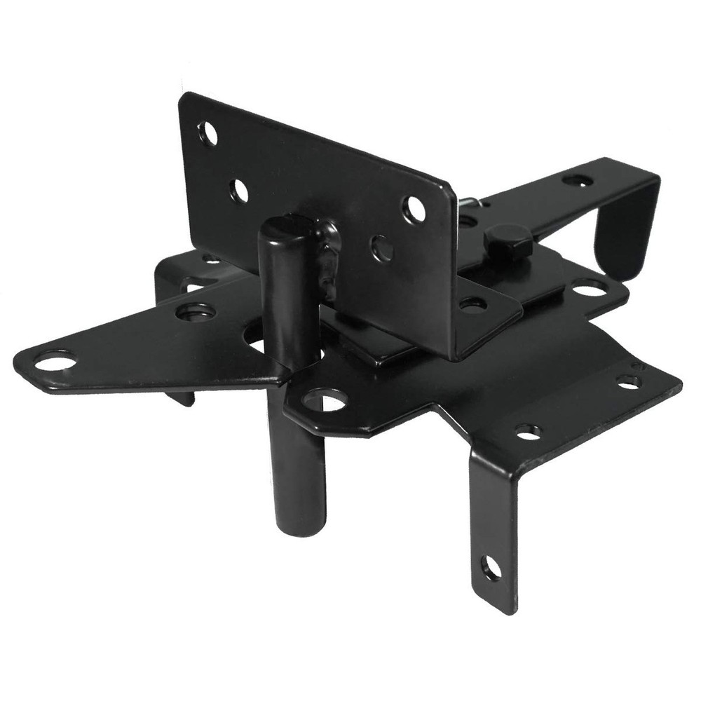 Self-Locking Gate Latch Heavy Duty Post Mount Automatic Gravity Lever Wood/PV...