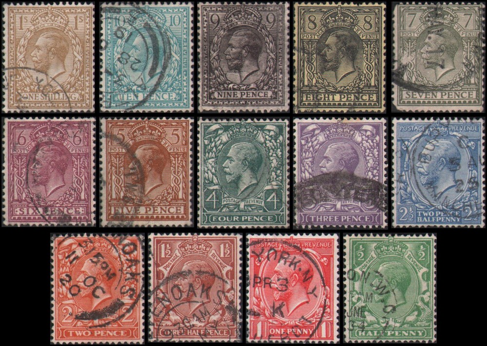Great Britain #159-172 Used