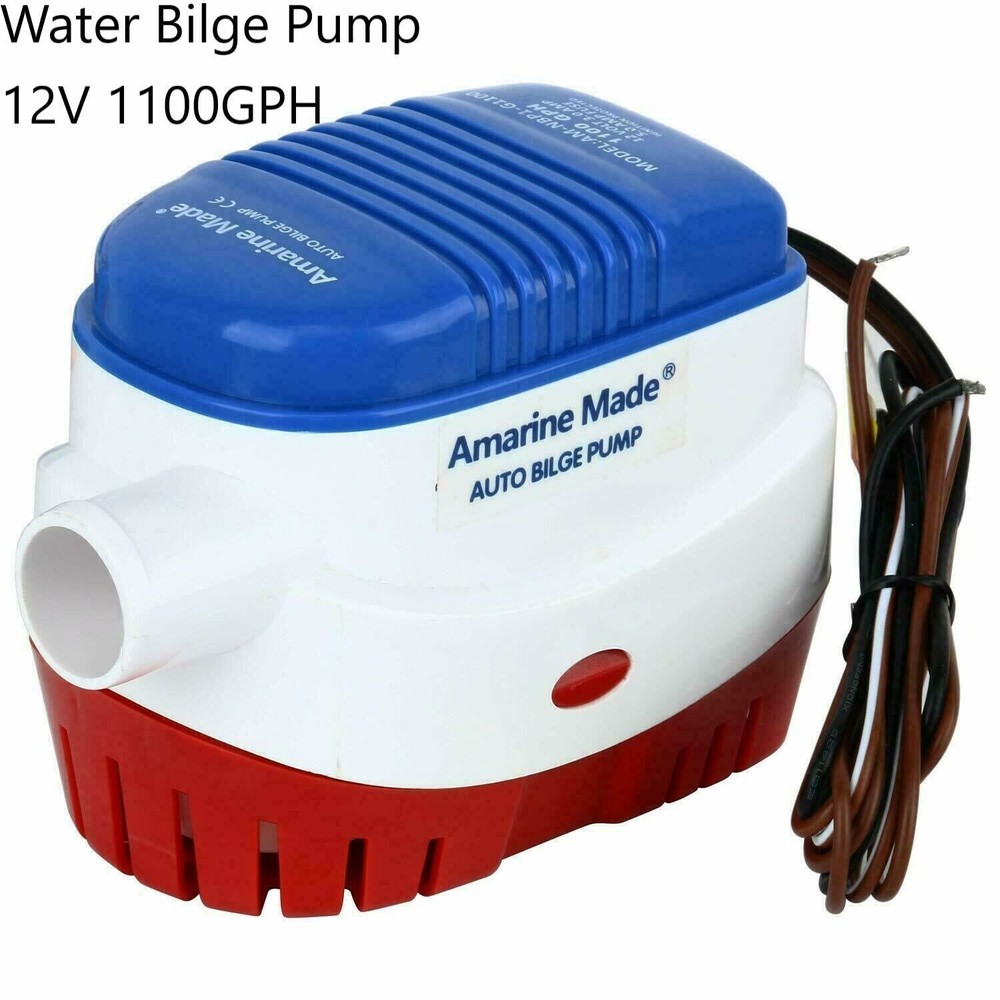 12V- 1100GPH Automatic Submersible Boat Water Bilge Pump Auto & Float Switch US