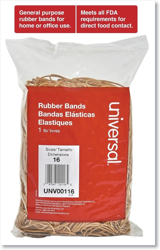 Universal rubber bands size 16 1lb pack