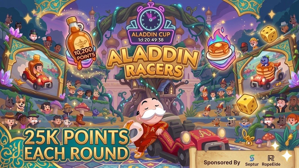 [CLOSED] ALADDIN RACERS MONOPOLY - 25K POINTS 🎲