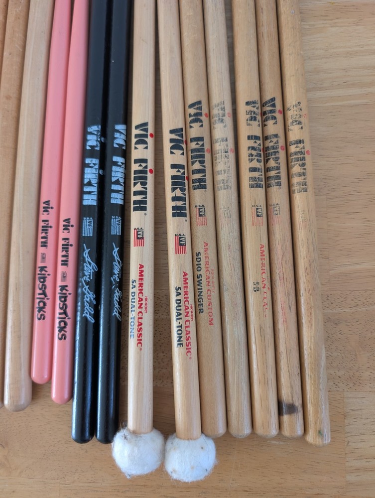 Drumsticks bundle Vic Firth, Vater & Others. Mixed - Practice