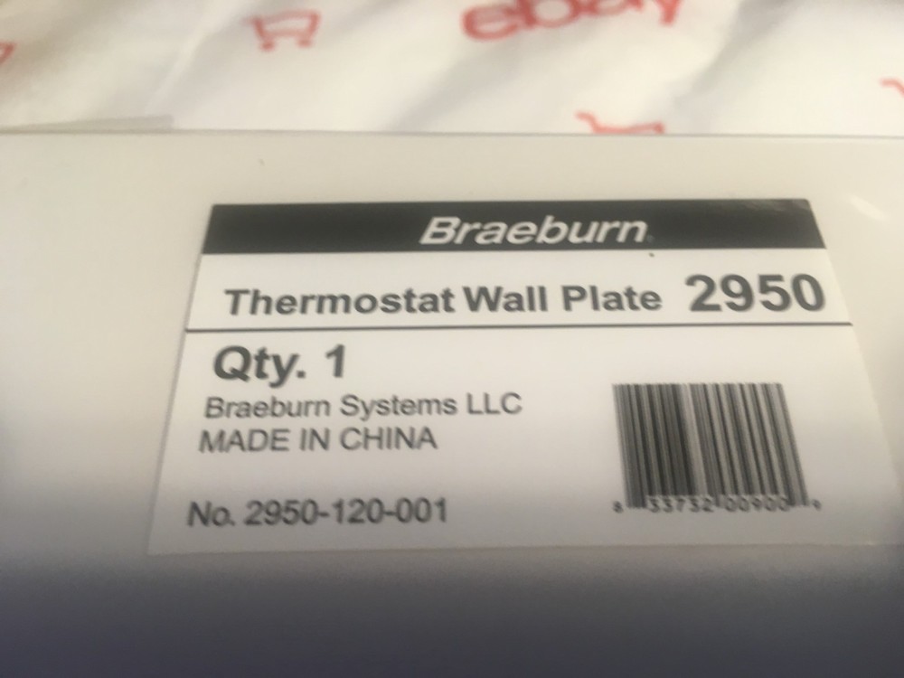 2950 Thermostat Wall Plate For All Braeburn Stats Box of 12