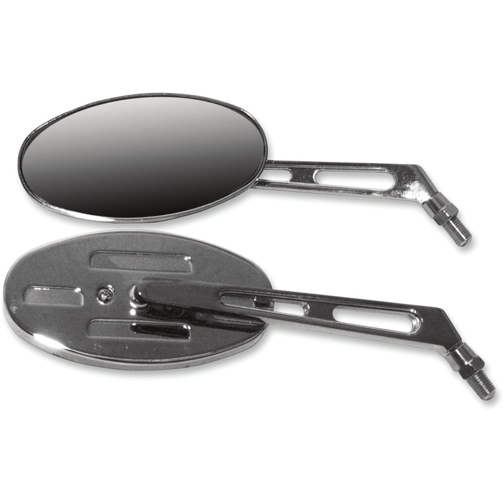 Emgo Oval Mirror - Billet - Short Stem | 20-26305