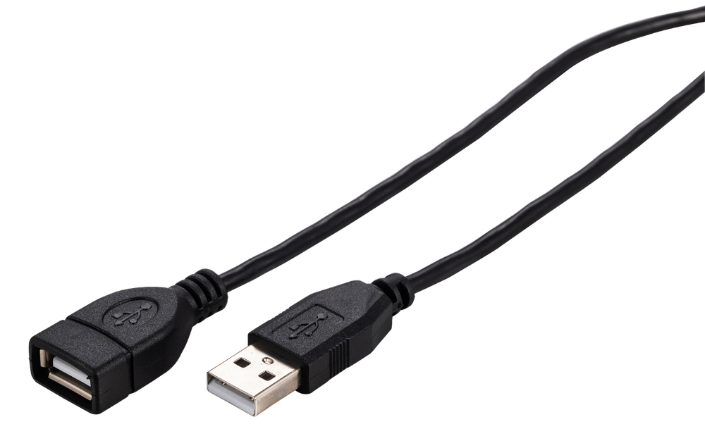 USB Extension Cable 2.0 AM-AF Data Wire Charger EXT Black 3FT - 15FT Multi Lot