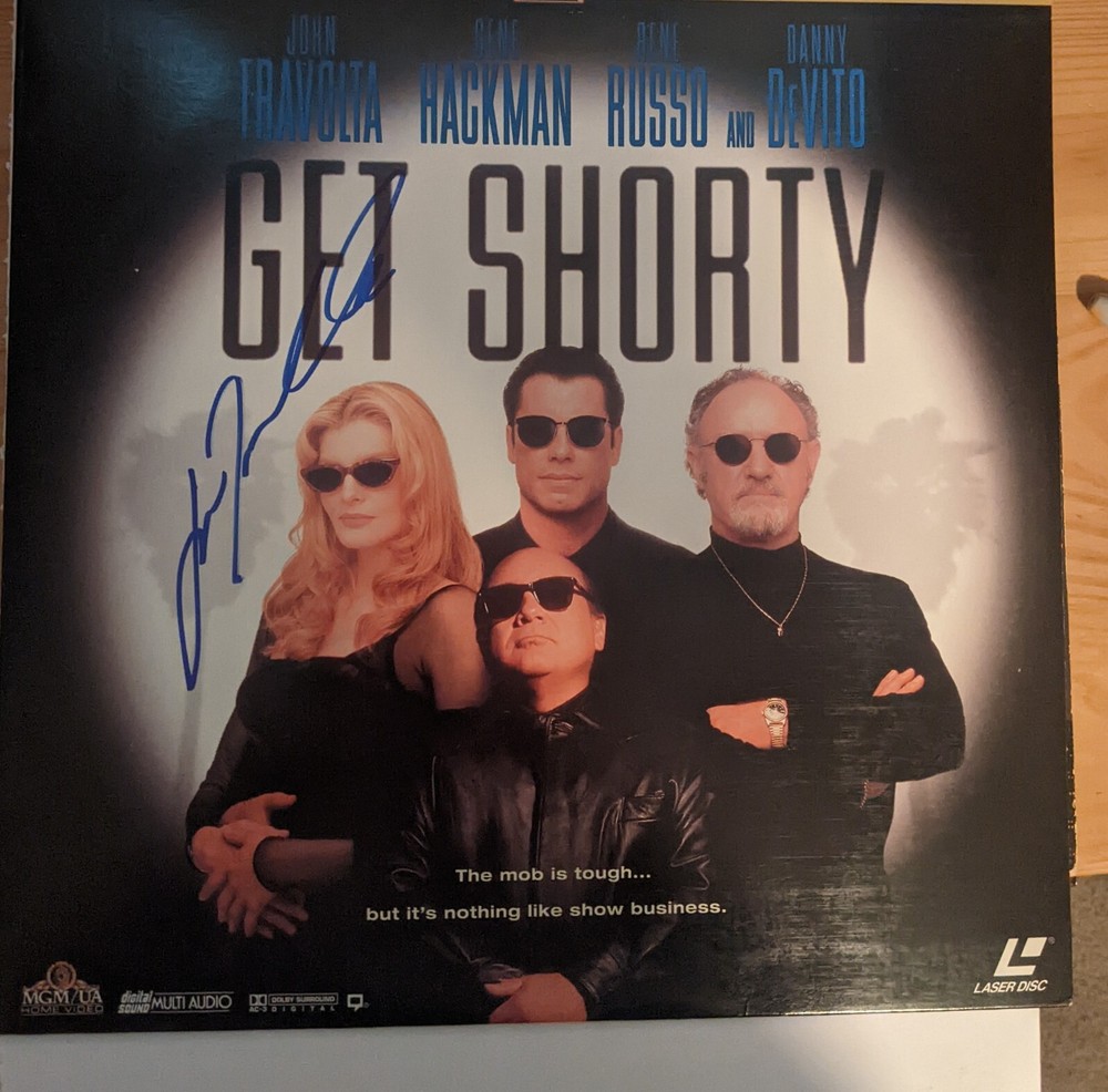 JOHN TRAVOLTA autograph signed 'Get Shorty' laserdisc