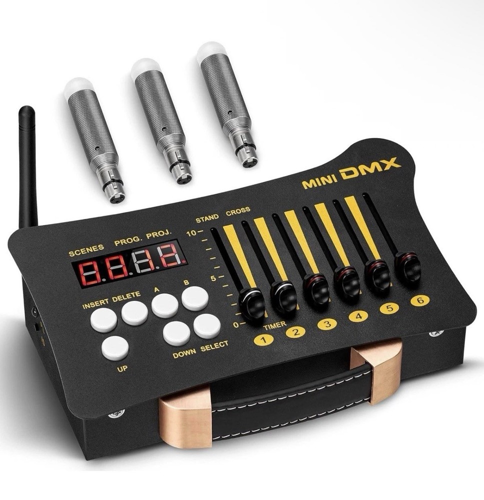 DMX Controller Mini Portable DMX 512 Controller with 3Pcs DMX Controller Dfi DJ
