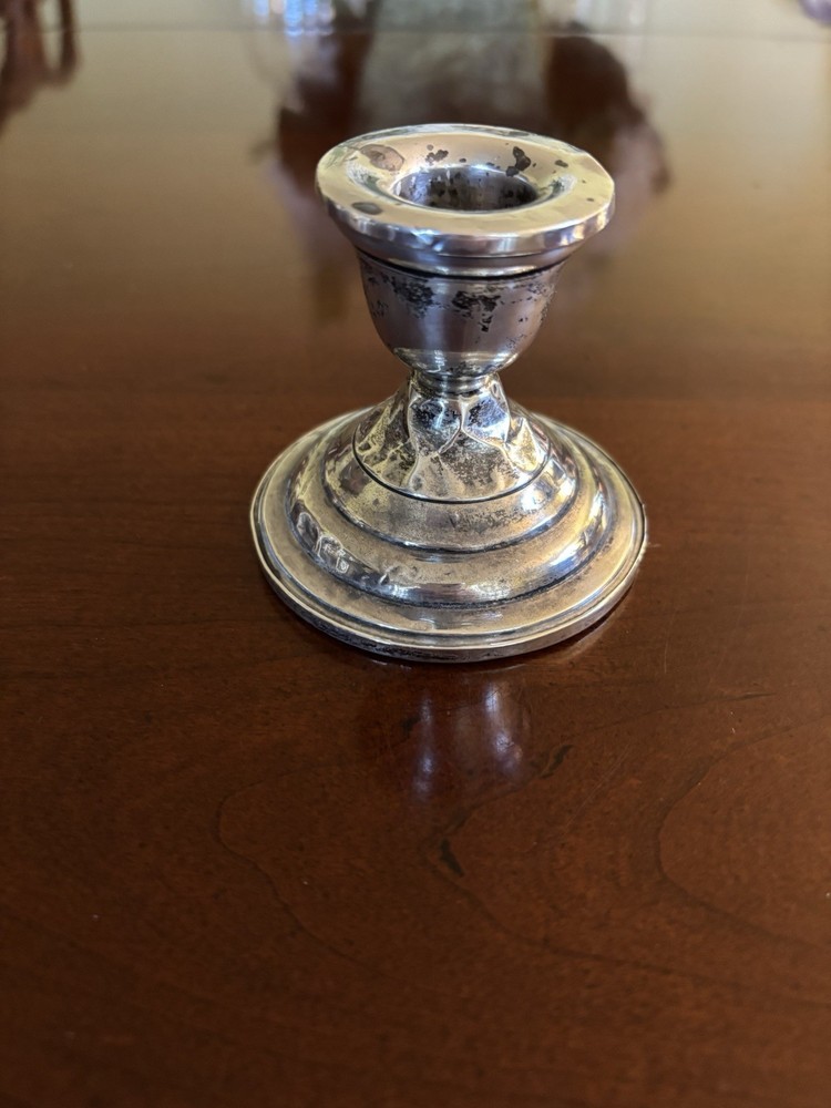 Vintage Arrowsmith Weighted Sterling Silver Candlestick 2 3/4”