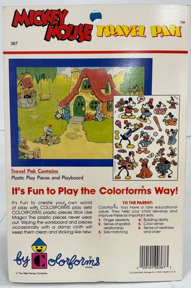 Disney Colorforms Mickey Mouse Travel Pak