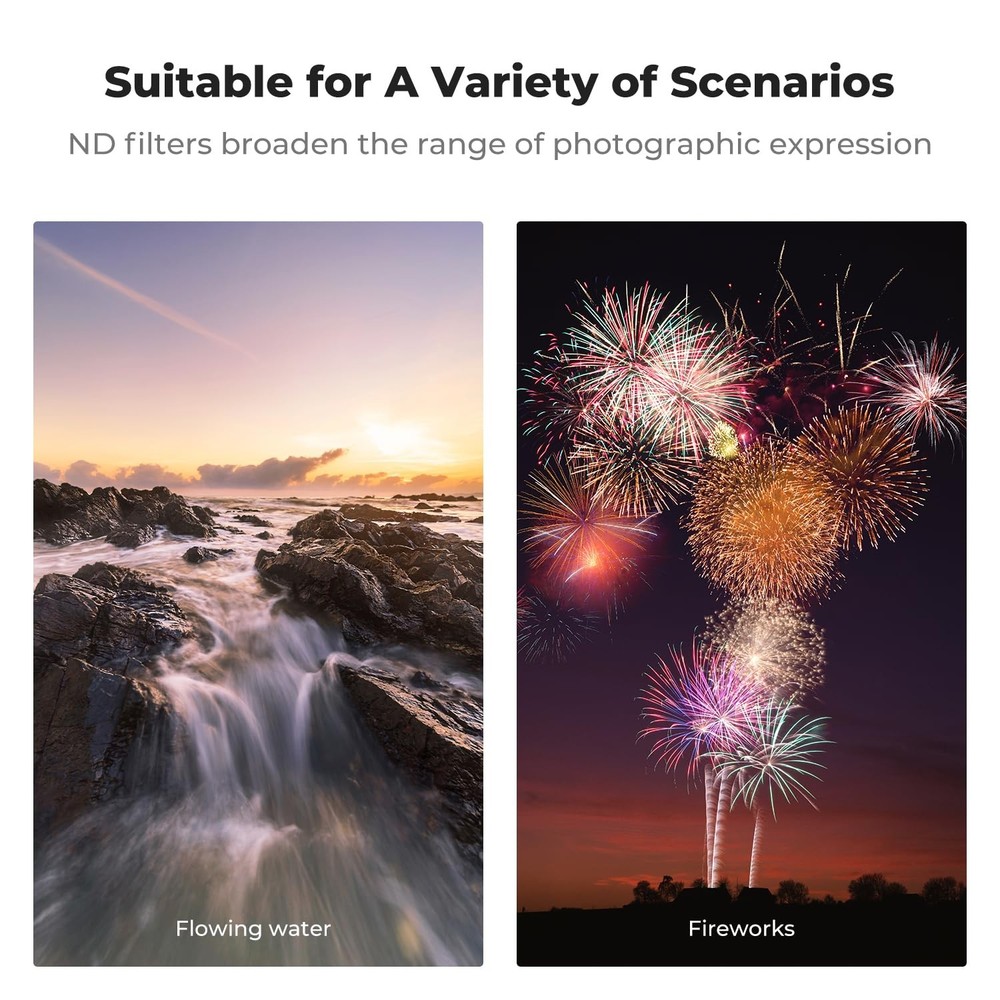 52mm ND64 Lens Filter 6-Stop Fixed Neutral Density Filter 28 Multi-Layer Coat...