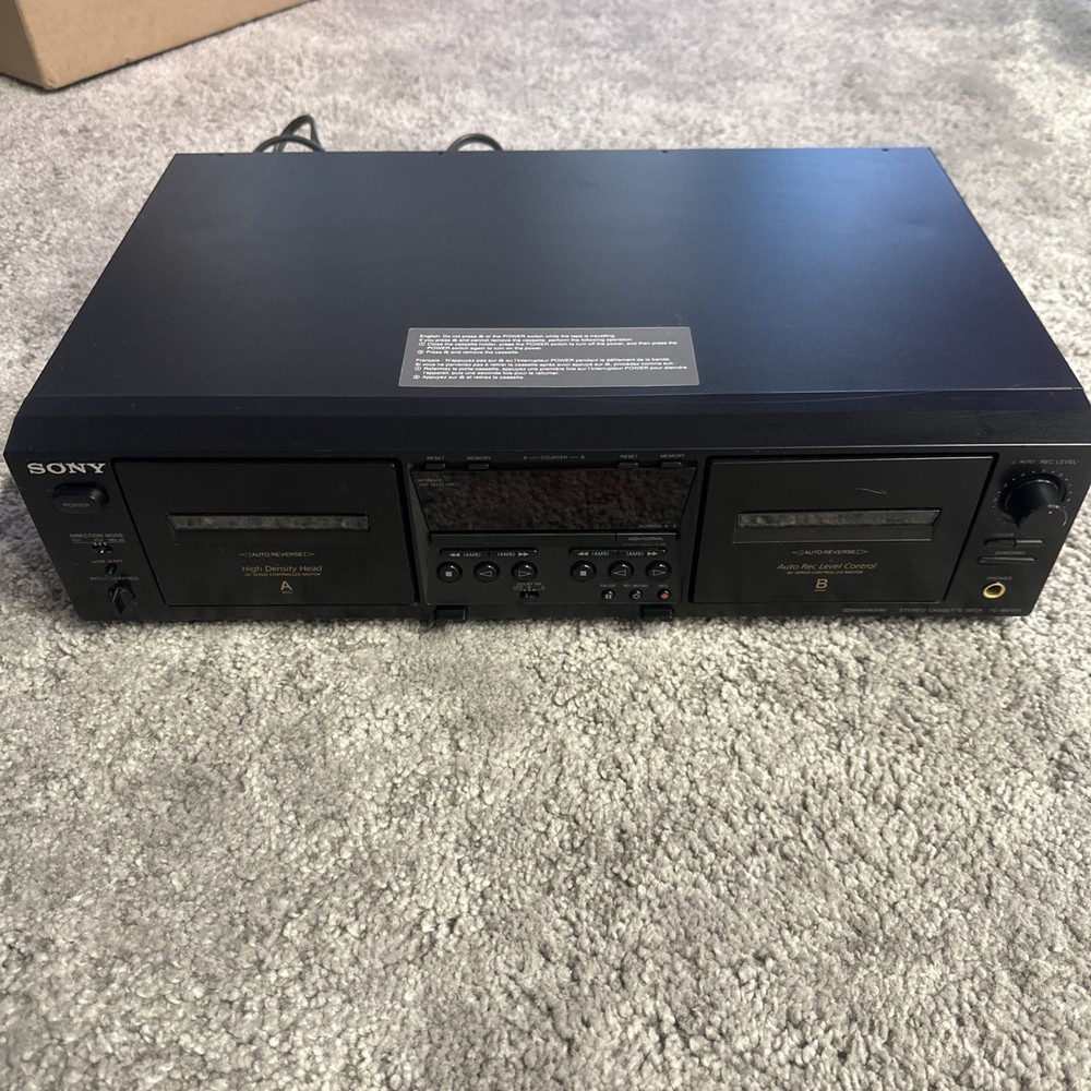 Sony TC-WE475 Dual Cassette Deck Tested & Working