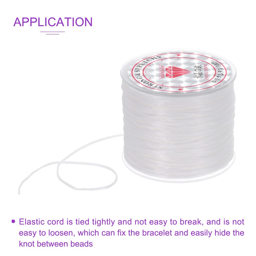 Elastic String for Bracelets,1.2mm Stretch Bead Cord Strings White ,40m