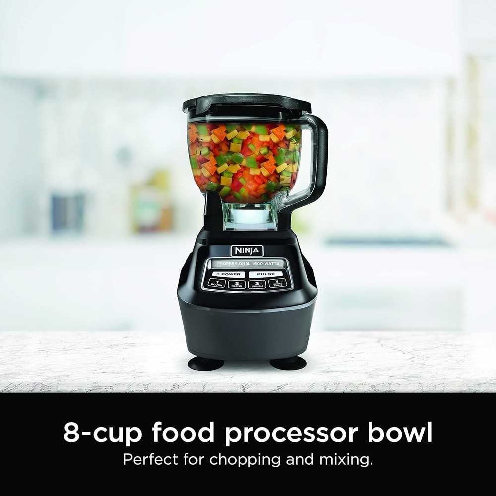 Ninja Mega Kitchen System Blender Food Processor 1500 Watts 72 oz Pitcher 8 Cup