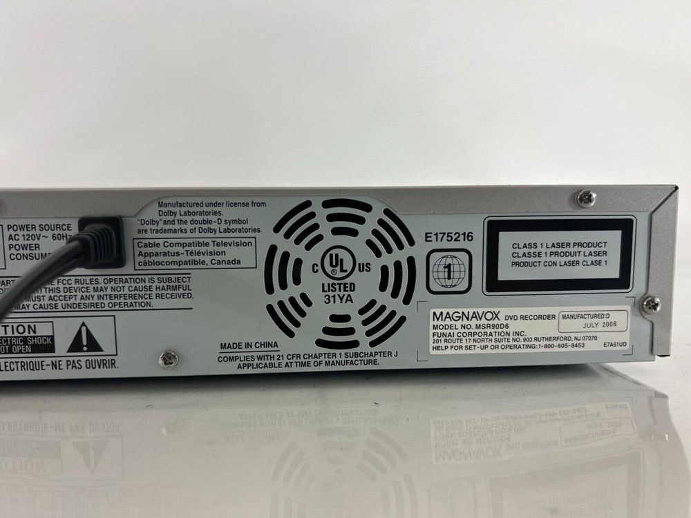 Magnavox MSR90D6 DVD Recorder Player