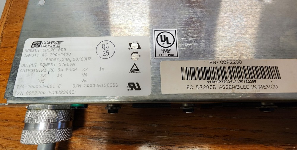 Computer Products CP278 PDD Rack Mount Power Distribution Strip.