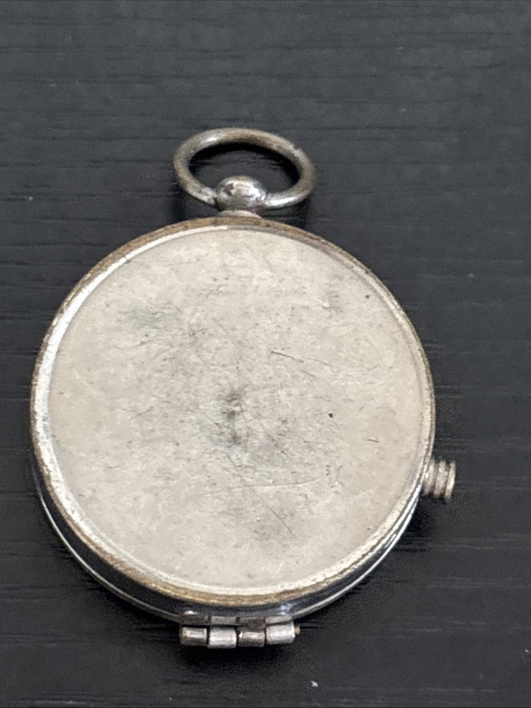 Vintage Japan Pocket Compass Navigational Tool Keychain Pendant. Not Working