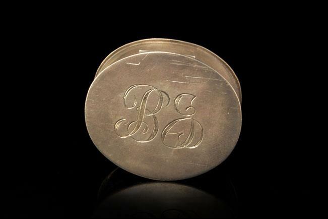 VINTAGE LEONORE DOSKOW ING. STERLING MONOGRAM SNUFF BOX BR
