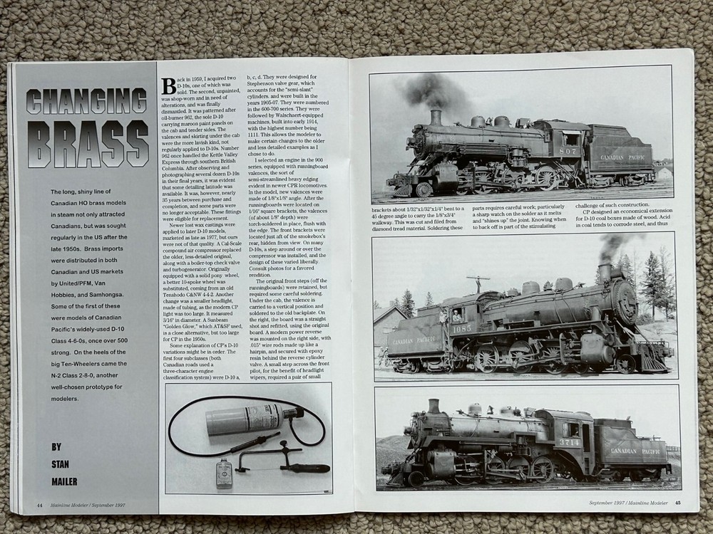 1997 Mainline Modeler Magazines