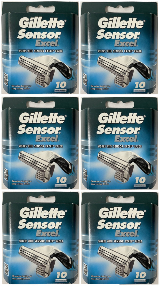 Gillette Sensor Excel Razor Blades - 60 Cartridges