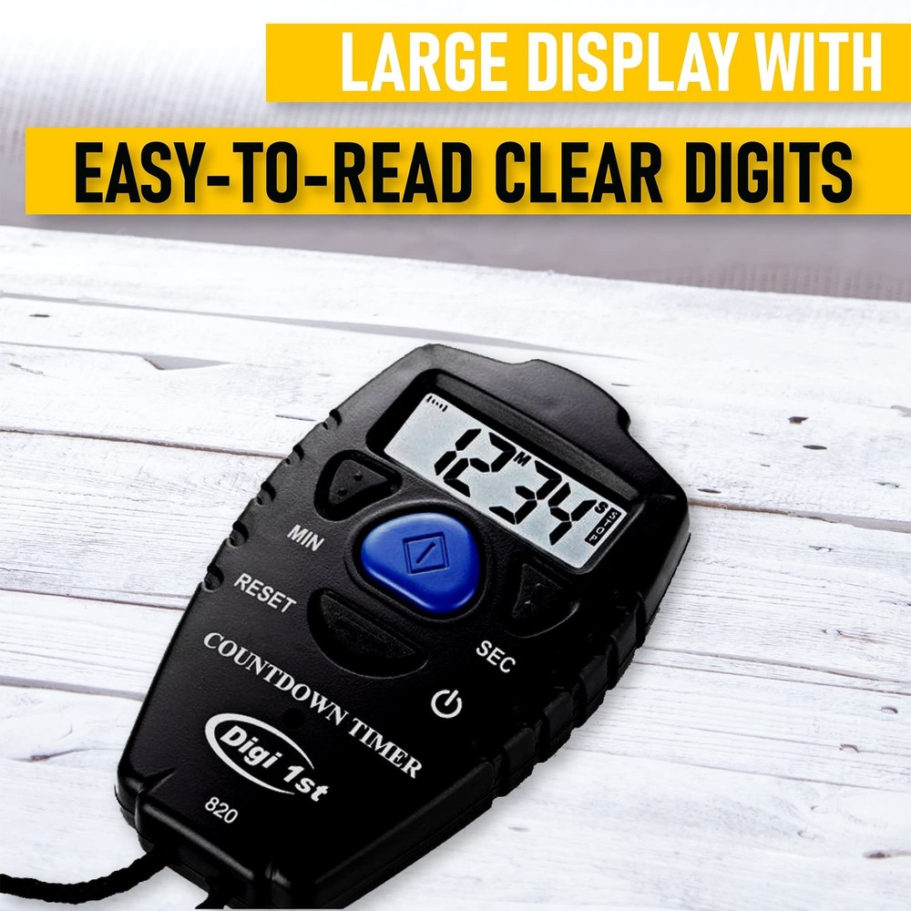 T-820 99 Minute Handheld Countdown Timer Black
