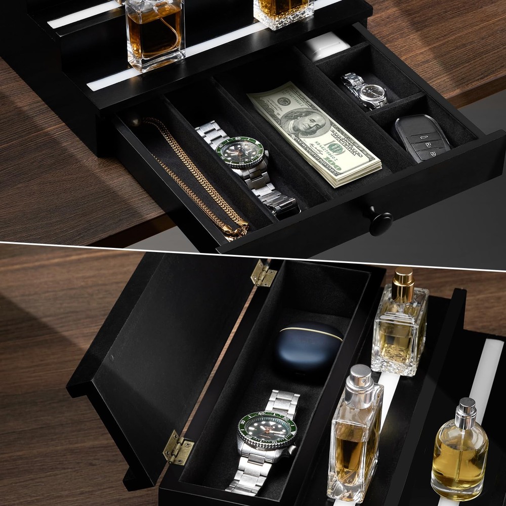 LED-Lighted Cologne Organizer for Men: Multi Lighting Modes Perfume Organizer...