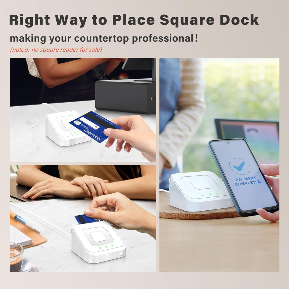 Square Dock for Square Reader 2Nd Generation, Holder Stand for Square Card Reade