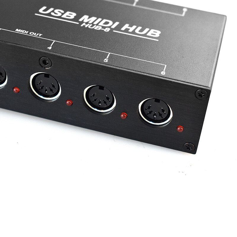 USB3.1 HUB-8 MIDI 6x6 MIDI Interface x2 MIDI Hub Controller 96 Channels Adapter
