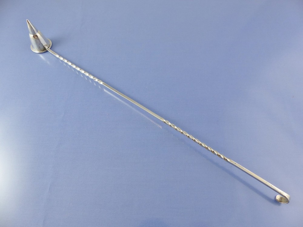 PLAIN TWIST HANDLE long CANDLE SNUFFER STERLING BY H