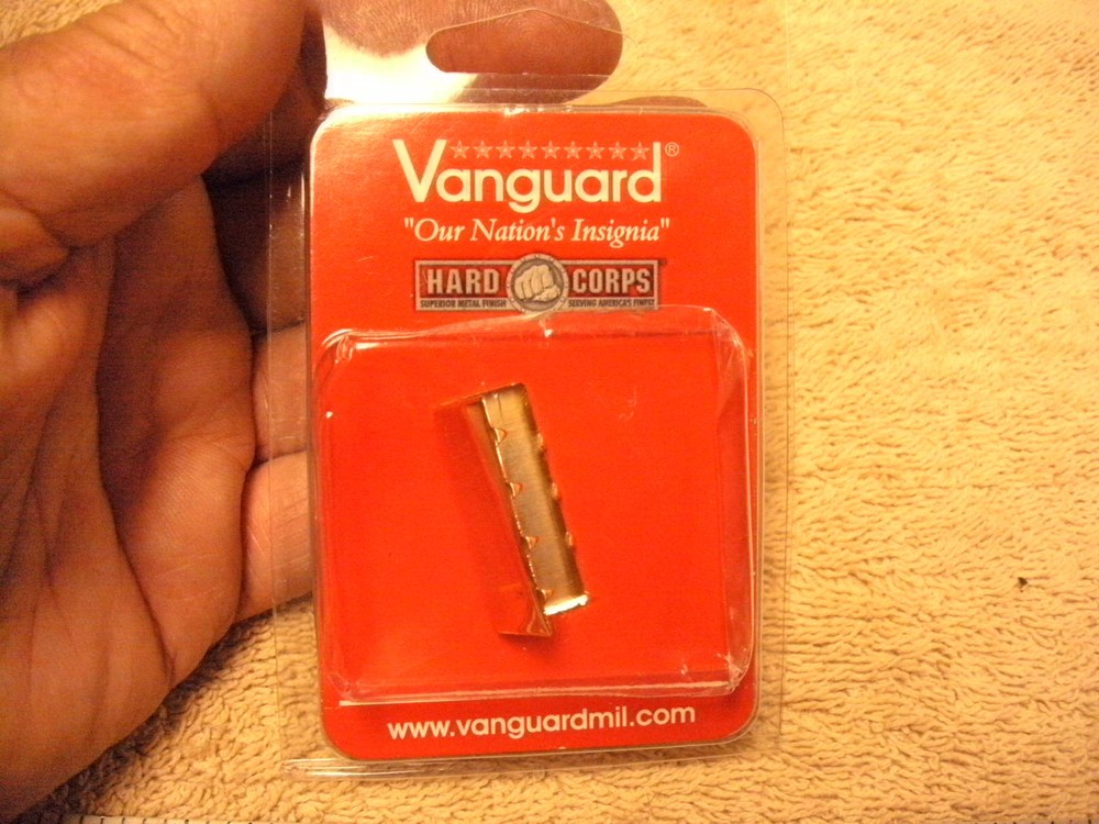 Vanguard Hard Corps Gold Flash Belt Tab, New in Package