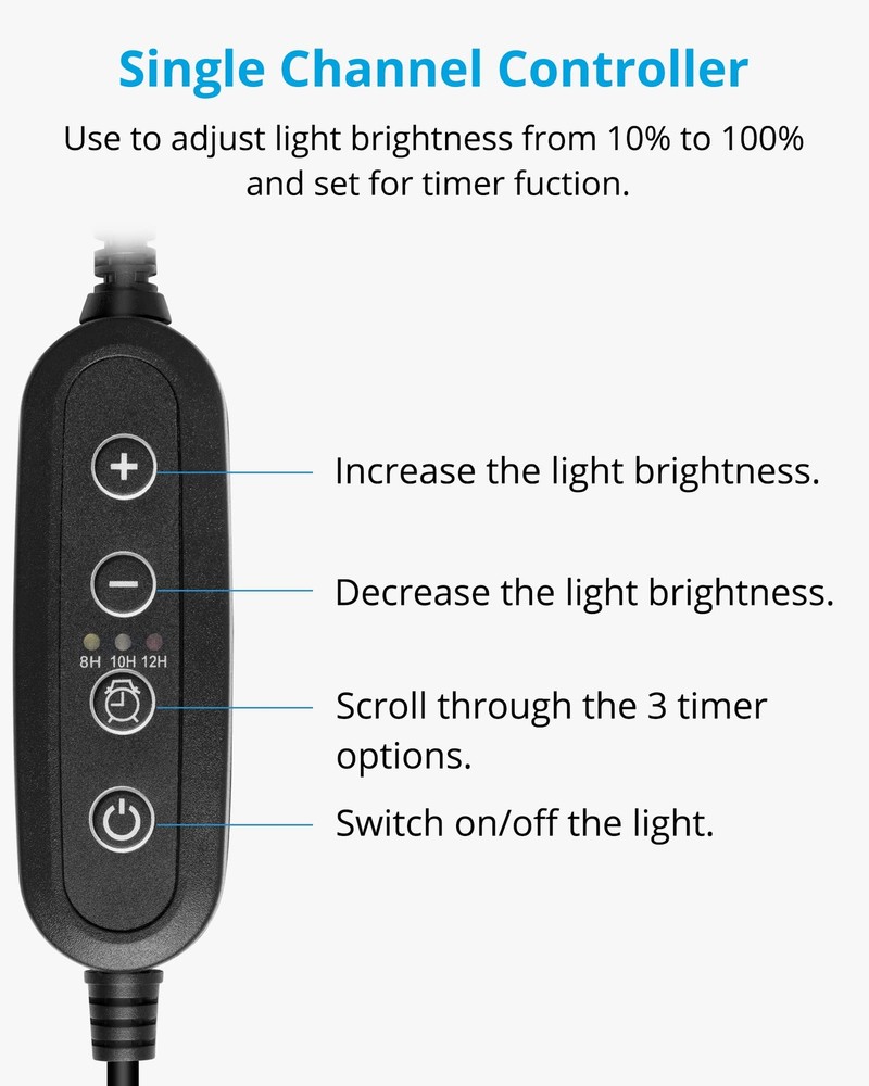 Aquarium Light Timer&Dimmer Easy to Program Fish Tank Light Controller