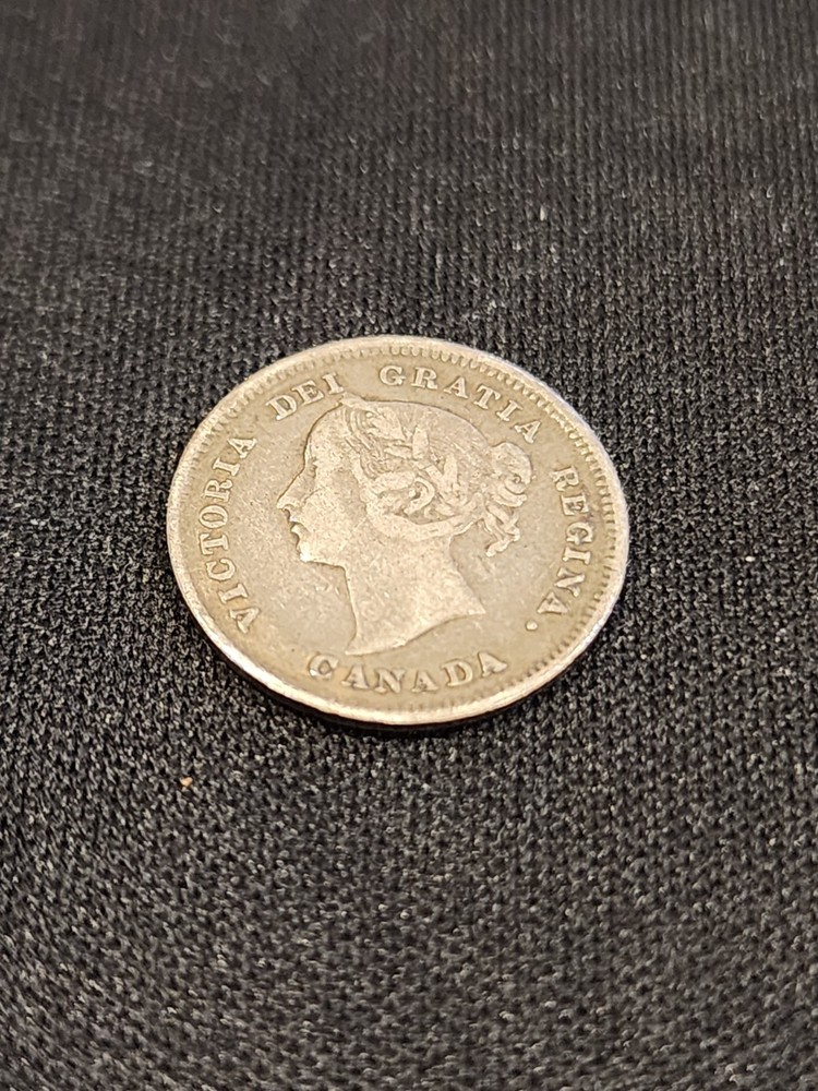 1885 Canada 5 Cents Silver Coin