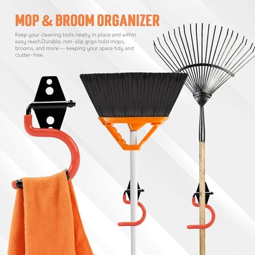 Garage Hooks, 20 Pack Garage Organization, Wall Storage Hooks Heavy Orange