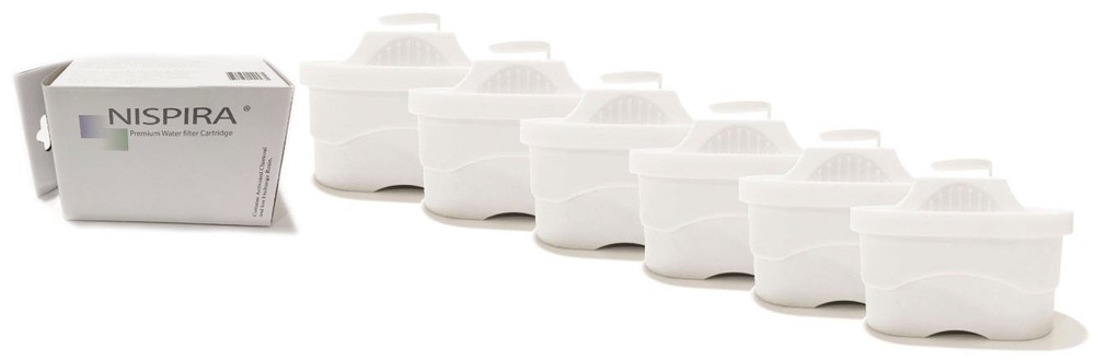 Water Filter Replacements for Mavea Maxtra 1001122 Pitcher By NISPIRA 6 Pk