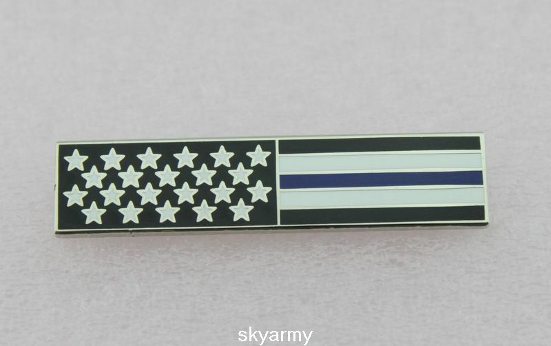 Thin Blue Line Uniform Pin American Flag Uniform