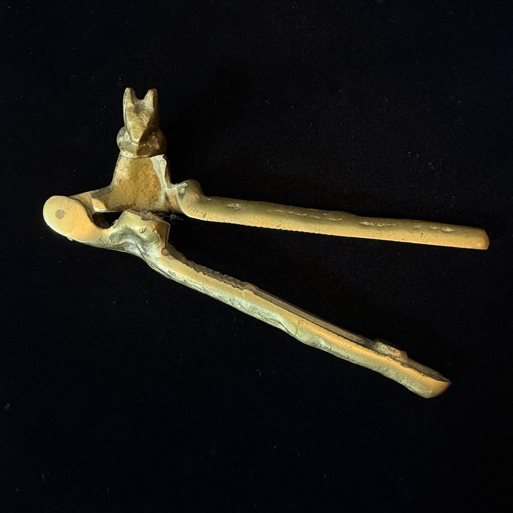 Vintage Sand Casted Metal Squirrel Nutcracker