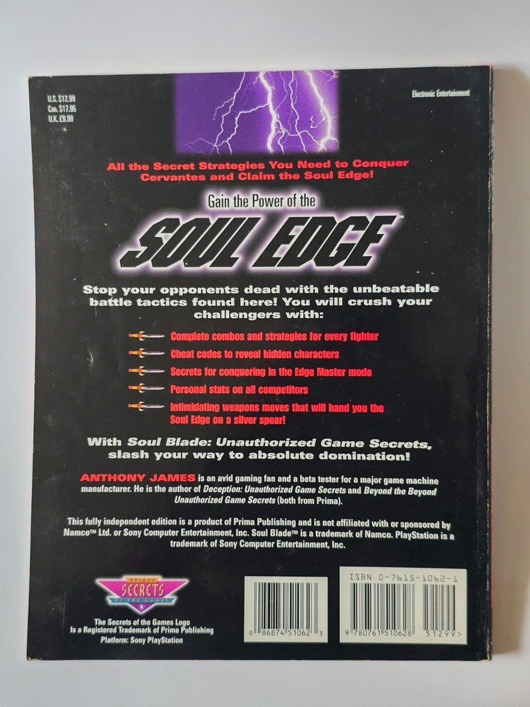 Soul Blade Prima's Unauthorized Game Secrets Strategy Guide