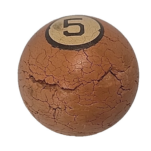 Vintage Clay Billiard Ball- #5